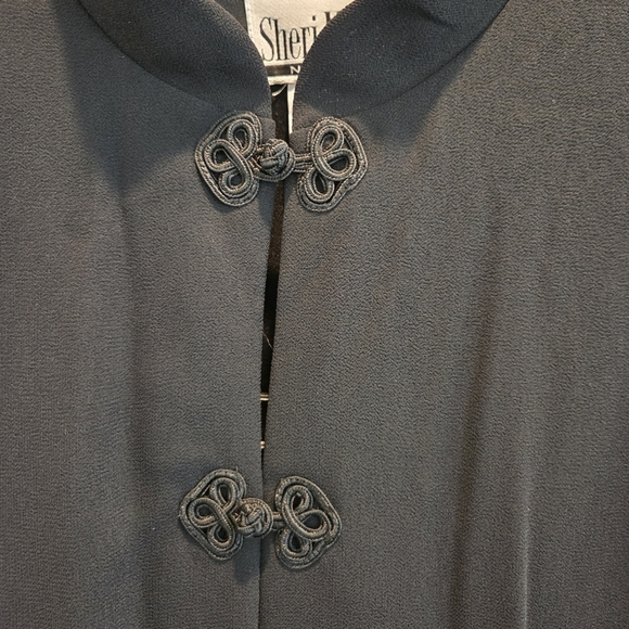 Sheri Martin New York Two-Piece Pant Set Size 18 Vintage Black Chinese-Style - Picture 5 of 16